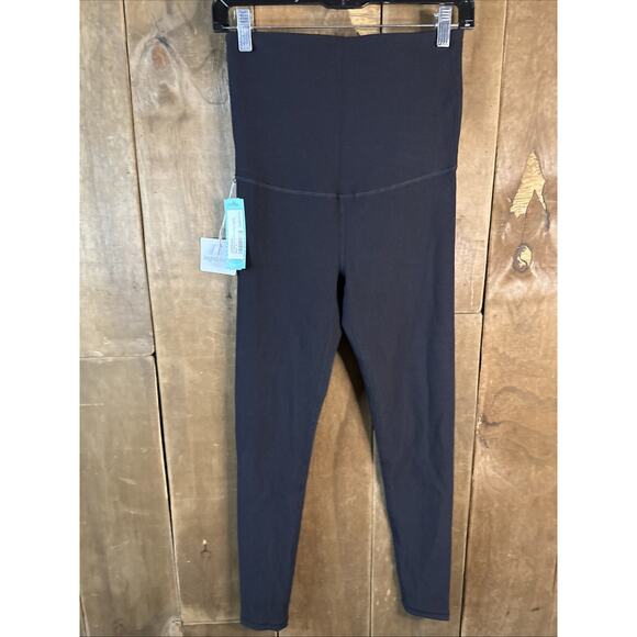 Ingrid + Isabel Ribbed Active Maternity Leggings, Small, Black - Picture 1 of 5